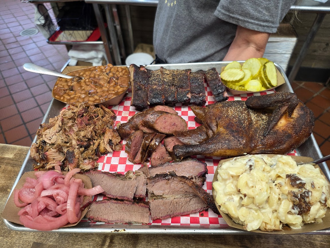 BBQ sandwich and sides from Big D’s BBQ in Branson
