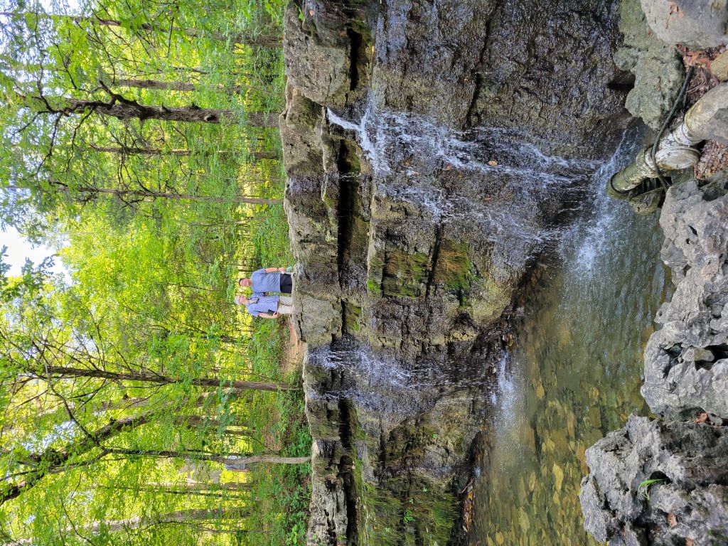 Hiking along a wooded trail near Branson Missouri