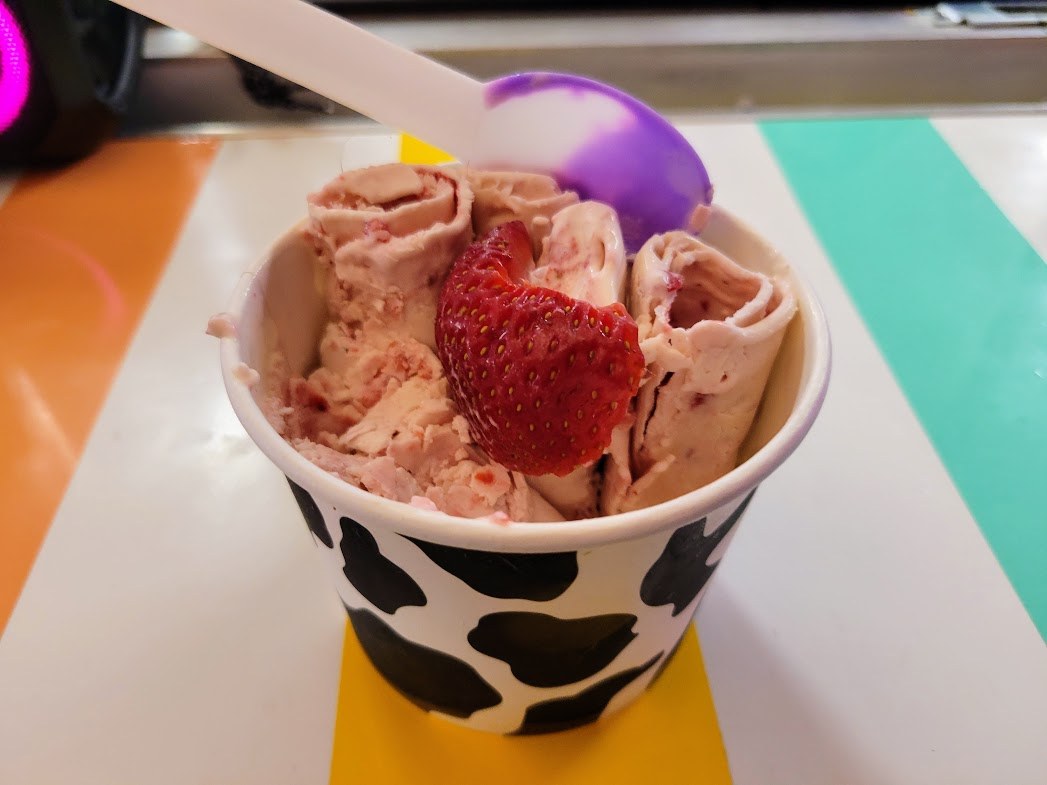 Rolled ice cream from YOLO Rolled Ice Cream in Branson
