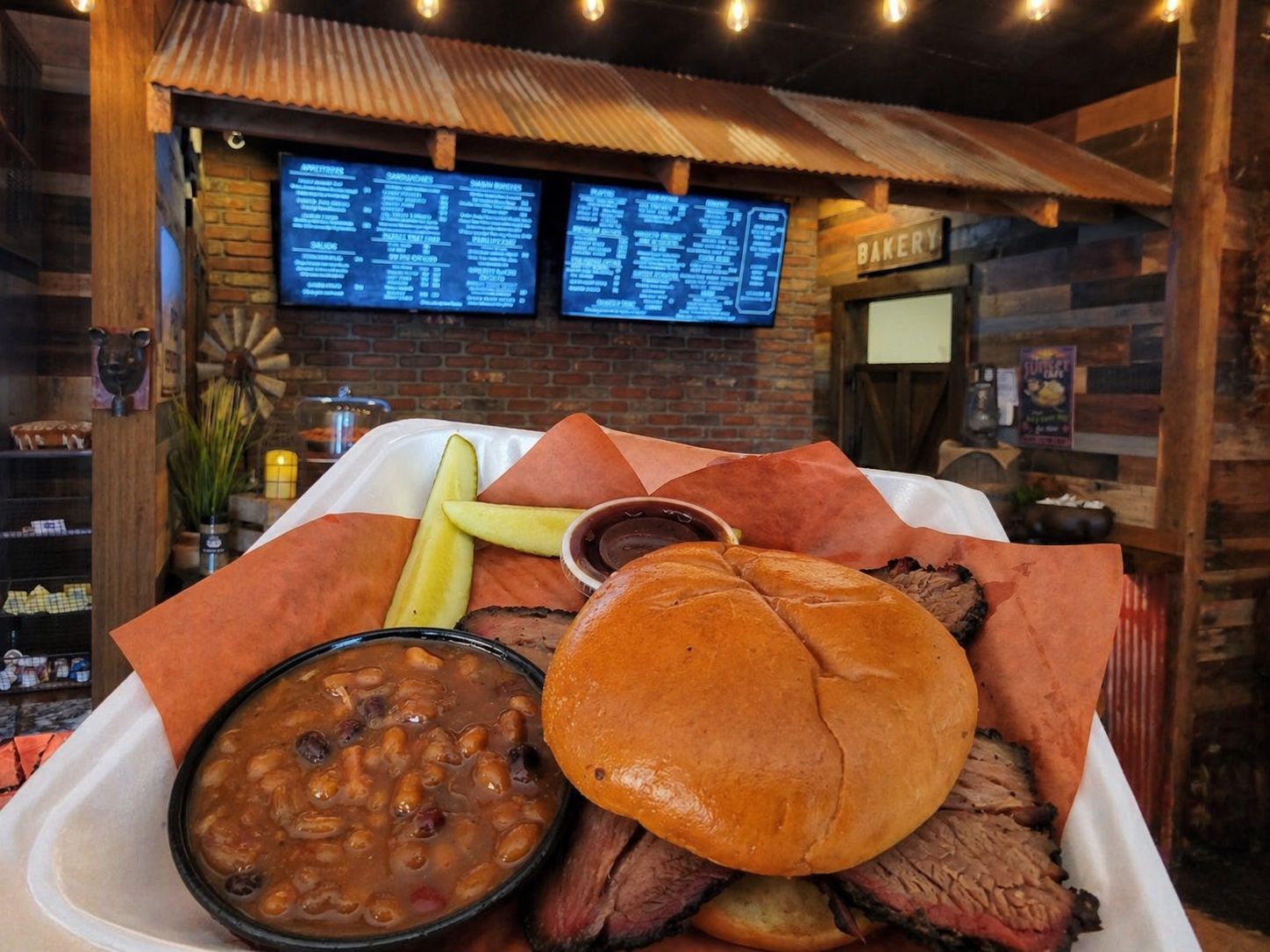 BBQ plate from a favorite Branson barbecue restaurant