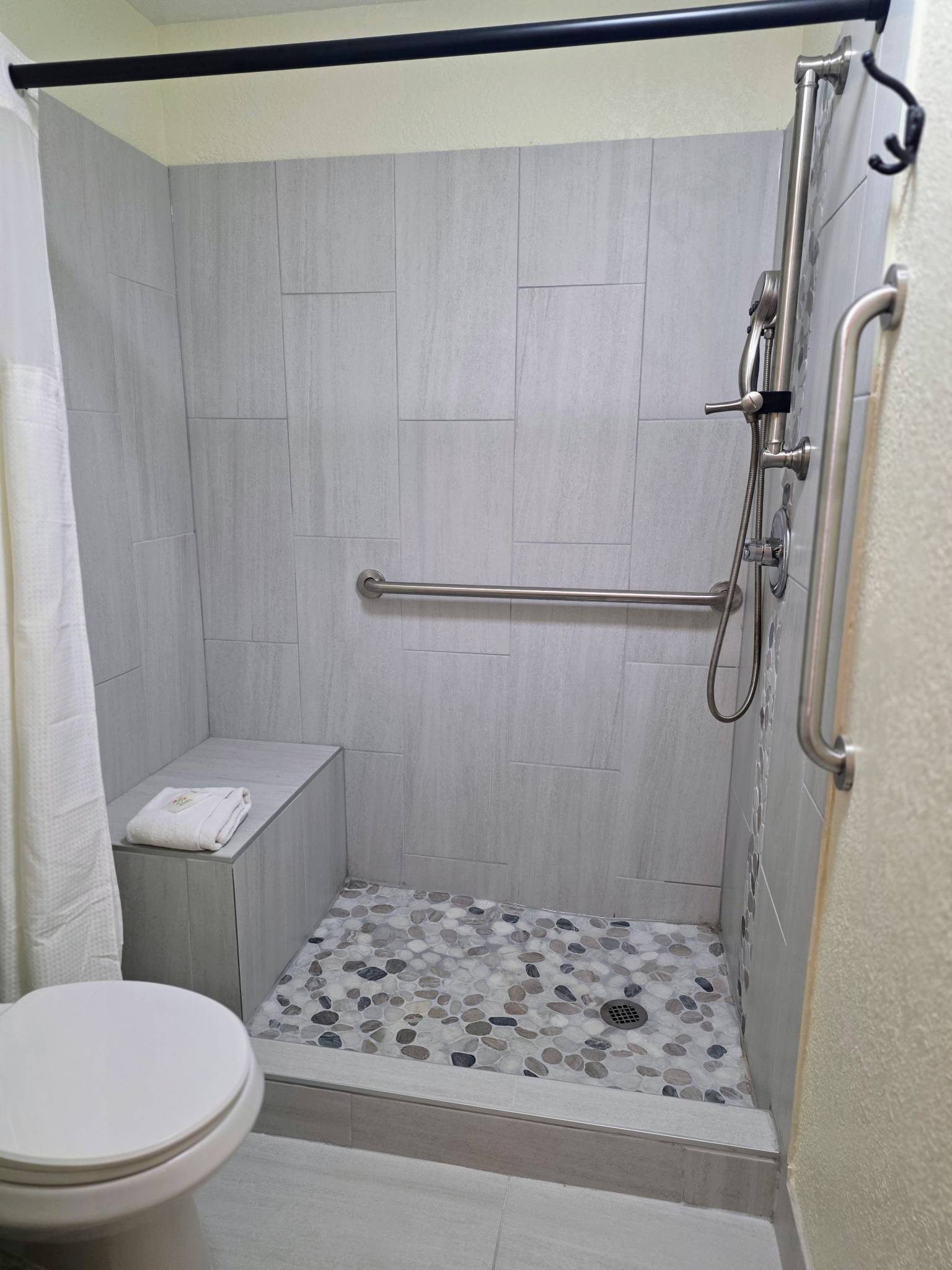Walk-in shower in a Premium Two-Queen room