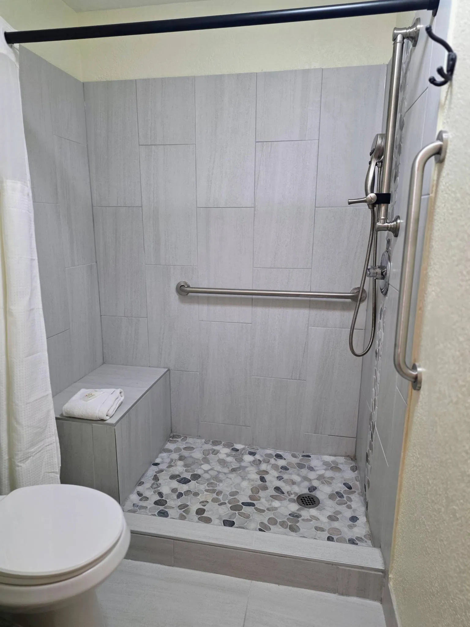Walk-in shower room at Autumn Creek Branson