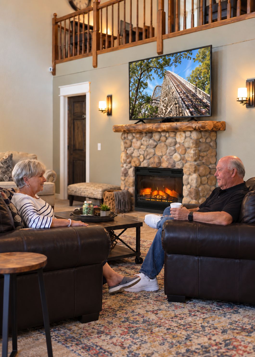 The inviting great room at Autumn Creek Branson